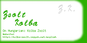 zsolt kolba business card